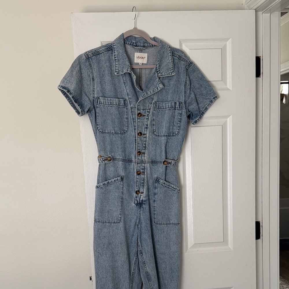 Vintage Light Blue Denim Jumpsuit